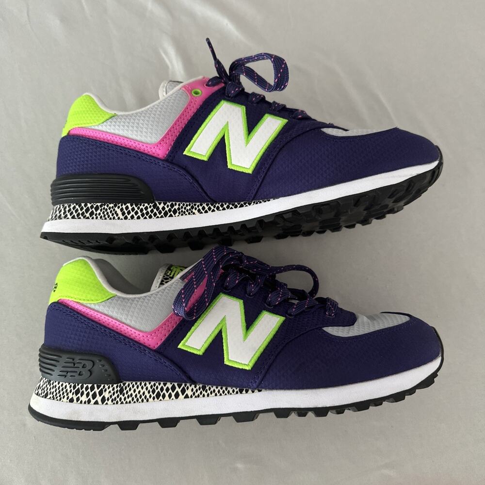 New Balance 574 Neon WL574JS Women’s Size 9 Multi Trainers - Picture 3 of 8